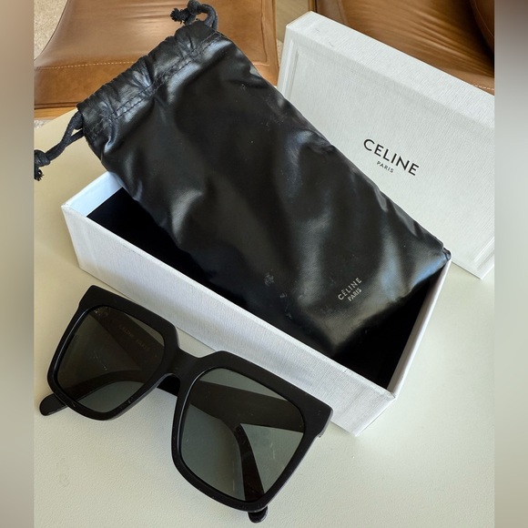 Celine Oversized Square Frame Acetate Sunglasses - Picture 5 of 12